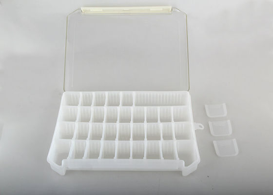 White Big Adjustable Nail Art Tools Plastic Empty Box For Nail Salon