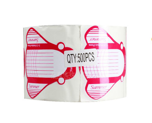 dappen Pink double thick nail form Nail Art Tools 500 pcs / roll